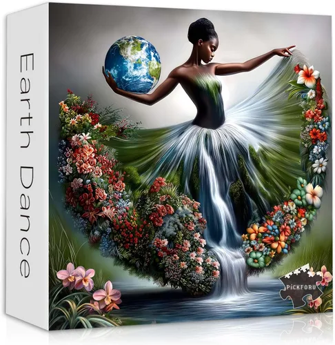 Impossible Puzzle para adultos de 1000 piezas, paisaje de fantasía bailarina, dama rompecabezas, arte estético, floral, elegante, abstracto,