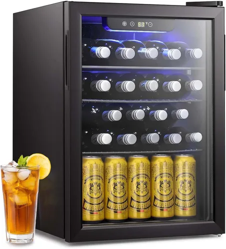 Miniatura 13 de Antarctic Star 0.6 pies cúbicos. Refrigerador mini para vino de pie libre, encimera para bodega de vino de 4 botellas, vino tinto, silencioso, Negro
