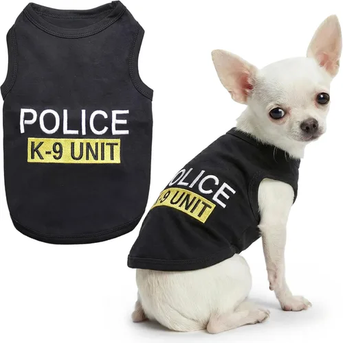 Miniatura 29 de Camiseta para Perro Parisian Pet - Camiseta Bordada FBI - 100% Algodón, Ropa Transpirable para Perros - Chaleco para Mascotas Sin Mangas - Camisas