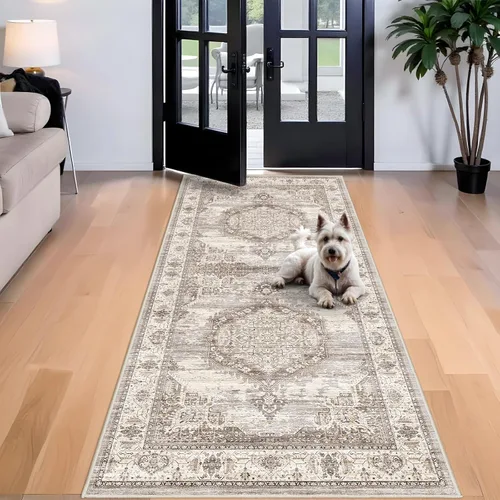Miniatura 45 de HY HAO YUN LAI Alfombras antideslizantes para pasillos, alfombra lavable para pasillo, alfombra larga ultra suave para cocina, alfombras de acento
