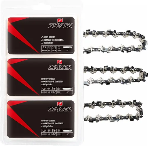 Cadena de motosierra de 10" para Remington RM1025, Greenworks 20262, Sun Joe SWJ803E, Worx WG309