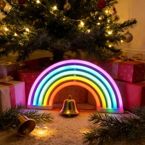 Miniatura 3 de Nordstylee Letreros de luz neón de arcoíris, luces LED de noche de arco iris para decoración de regalo de niños, pared, fiesta de cumpleaños