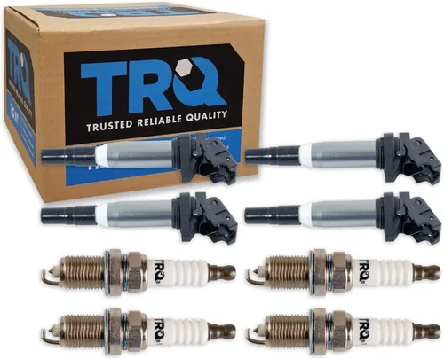 Miniatura 41 de Kit de Bobina de Encendido y Bujía TRQ 8 Piezas Bujías de Iridio Compatibles con Mercedes-Benz C250 2012-2015 y SLK250 2012-2015