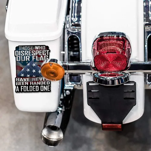 Miniatura 3 de Aquellos que Desestiman Nuestra Bandera Nunca Han Recibido Una Doblada de 7 Pulgadas Adhesivo para Autos, Camiones, Motocicletas, Barcos y Laptops
