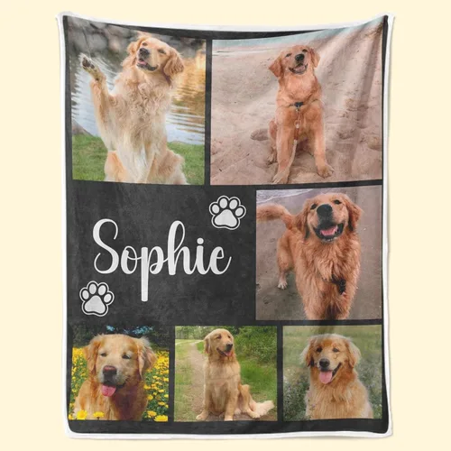 Miniatura 13 de Manta conmemorativa personalizada para perros, mantas personalizadas con fotos de mascotas, regalos conmemorativos para perros por la pérdida