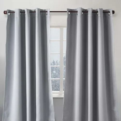 Miniatura 12 de LUXE WEAVERS Eco Collection - Par de paneles de ventana, color crema, 100% opacas, 63 pulgadas de largo