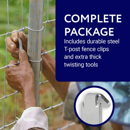 Miniatura 2 de Impresa Herramienta dobladora de clip en T – Clips de valla de poste en T de instalación rápida – Bridas de alambre de metal resistentes