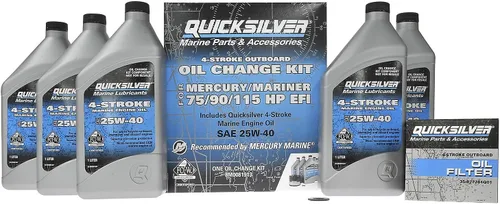 Kit de cambio de aceite Quicksilver de 4 tiempos – para motores fuera de borda Mercury – 15, 20, 25, 30, 40, 50, 60, 75, 90, 115, 150, 175, 200,