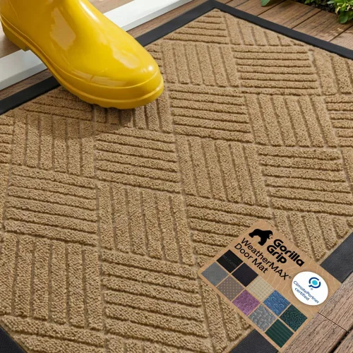 Miniatura 44 de Gorilla Grip WeatherMax - Tapete de pasillo para todas las estaciones, impermeable, 72x24 pulgadas, de goma natural, resistente a manchas, perfil