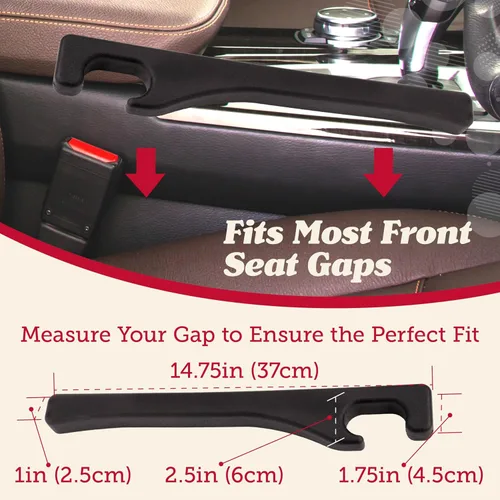Miniatura 4 de Lusso Gear Organizador para el hueco entre los asientos del coche (2 unidades) - Evita que se caigan los objetos entre los asientos - Ajuste