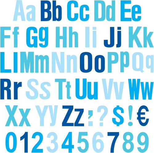 Miniatura 8 de Tenare Juego de 134 letras coloridas del alfabeto de 5 pulgadas, letras del alfabeto, números y recortes de puntuación para tablón de anuncios, Negro