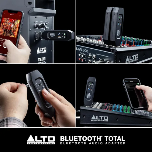 Miniatura 7 de ALTO Receptor Bluetooth Total 2 XLR Equipado Recargable con Bluetooth para Configuraciones de Mesas de Mezclas de Audio y Sistemas PA Activos
