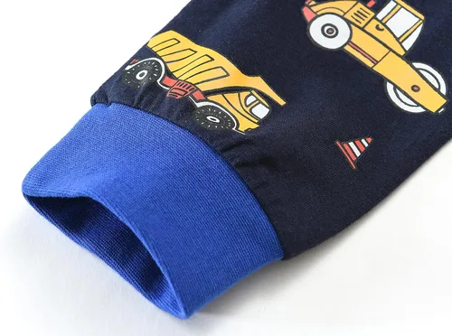 Miniatura 62 de Little Hand Pijamas para niños pequeños, Monster Truck 100% algodón, dinosaurio para niños, 2 piezas, ropa de dormir, conjuntos de ropa de dormir