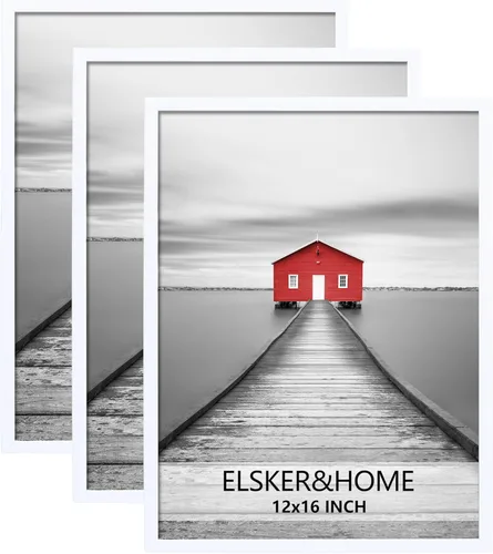 Miniatura 30 de ELSKER&HOME 18x24 Marco para Póster 3 Pack, Marco Plateado para Montaje Horizontal o Vertical en la Pared, Resistente y a Prueba de Arañazos