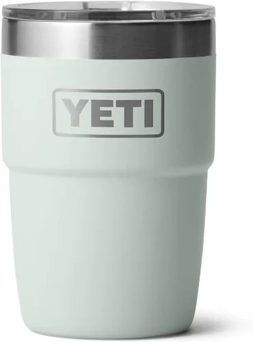 Miniatura 12 de YETI Rambler Taza de café aislada de 8 onzas con tapa, taza de café apilable de doble pared aislada al vacío, forro de cerámica DuraSip, diseño apto