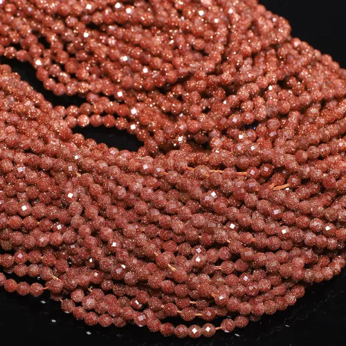 Miniatura 69 de 180 piezas 2mm Cuentas de piedras preciosas de turquesa africana natural facetada redonda suelta para hacer joyas
