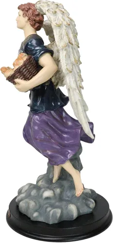 Miniatura 4 de Ebros Iglesia Católica Ortodoxa Ortodoxa Oriental Bizantina Colorido Arcángel Barachiel La Provisión de Dios Estatua con placa de nombre de latón