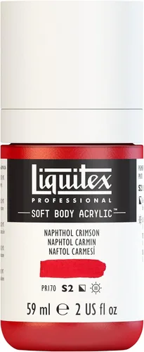 Miniatura 101 de Liquitex Professional Soft Body - Pintura acrílica, botella de 2 onzas (59 ml), blanco titanio Titanio Blanco