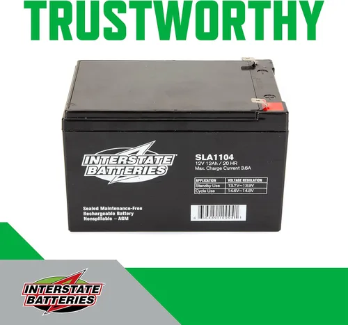 Miniatura 5 de Interstate Batteries Batería de 12V 12Ah (Terminal F2) SLA AGM VRLA recargable de reemplazo para cercas eléctricas, generadores, dispositivos