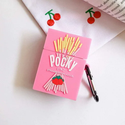 Miniatura 7 de Funda para AirPods 1/2, creativa y divertida caja de galletas con sabor a té verde, elegante funda de silicona para protección de auriculares
