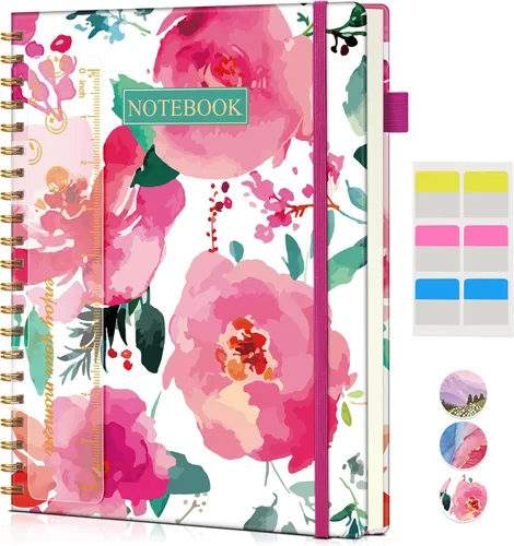 Miniatura 35 de Lined Spiral Notebook Journal 8.5” x 11”, A4 Large Notebooks for Women Men, College Ruled Journal, 100 GSM Paper, Plastic Hardcover Spiral Bound