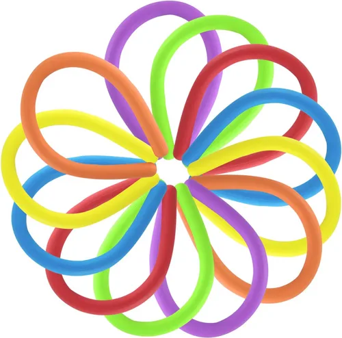 Miniatura 5 de Super Z Outlet Juego de juguetes sensoriales elásticos de goma gruesa para aliviar la ansiedad de los niños, regalos y premios de fiesta