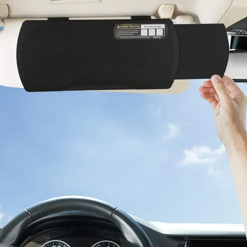 Miniatura 2 de Extensor de parasol para visera de automóvil, parasol antirreflejos para conductor o pasajero del asiento delantero, 1 pieza (negro)