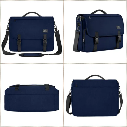 Miniatura 15 de MATEIN Bolsa tipo mensajero para hombres, mochila escolar para adolescentes, ligera de 17.3 pulgadas, maletín para laptop grande, bolsa cruzada