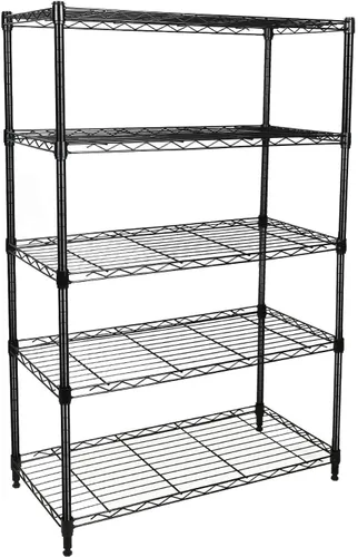 Simple Deluxe - Estantería resistente de almacenamiento de 5 estantes, capacidad de carga de 1250 libras, 29.92" de profundidad x 13.98" de ancho x