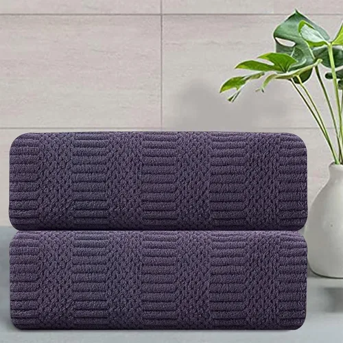 Miniatura 41 de Juego de 8 piezas de toallas de baño azul marino de gran tamaño - 2 toallas grandes de baño, 2 toallas de mano, 4 paños de baño de 600 GSM, suaves