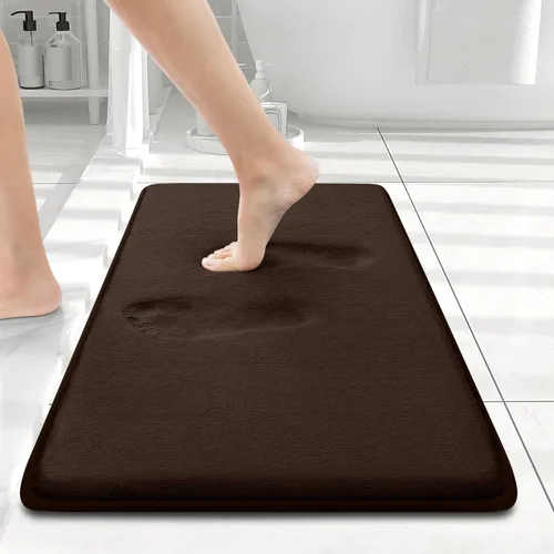 Miniatura 156 de Smiry Tapetes de Baño de Espuma Viscoelástica 36 x 24 pulgadas, Tapetes de Baño Extra Suaves y Absorbentes, Alfombra Antideslizante Lavable