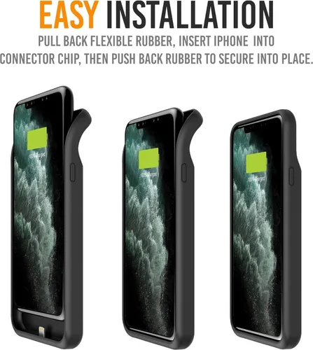 Miniatura 5 de Alpatronix Funda de batería para iPhone 13 Mini (5.4 pulgadas), funda protectora resistente y delgada portátil extendida con carga inalámbrica