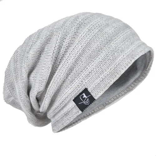 Miniatura 4 de Gorro de punto holgado con calavera de gran tamaño para hombre tipo skullcap