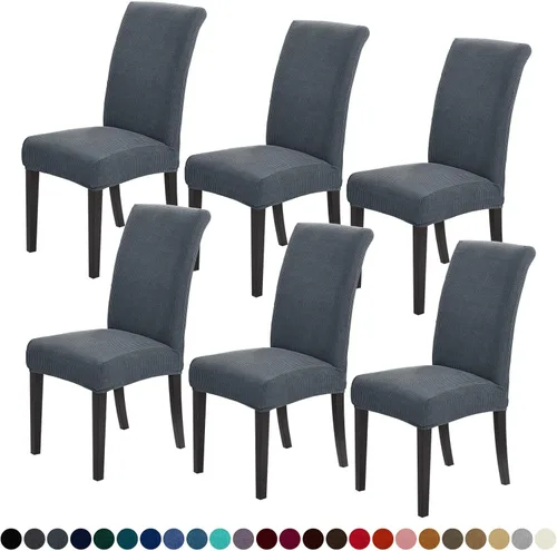 Miniatura 11 de Joccun Fundas para Sillas de Comedor Juego de 2, Fundas Elásticas para Sillas de Comedor Fundas para Sillas de Comedor Protector de Asiento, Funda
