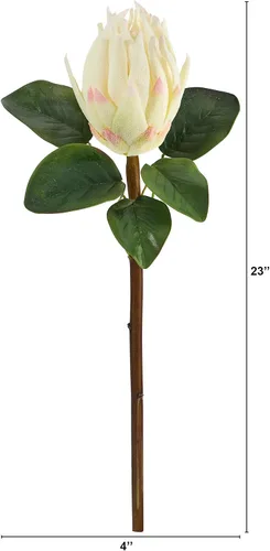 Miniatura 2 de Nearly Natural Flor artificial King Protea de 23 pulgadas (juego de 4)