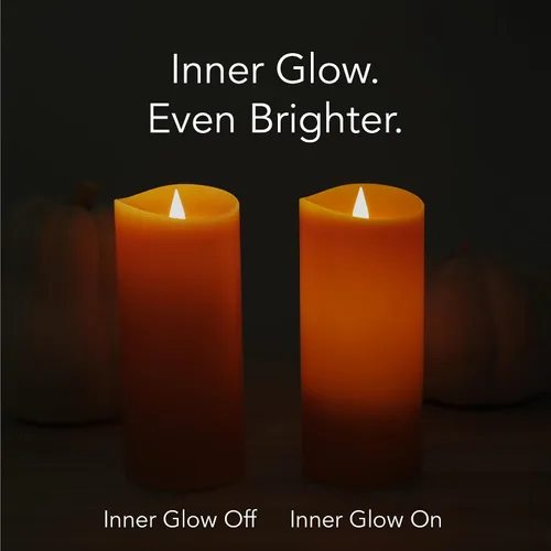 Miniatura 6 de Velas LED sin llama de decoración navideña con control remoto, 3 x 7 pulgadas, pilar de cera real con temporizador para decoraciones de Navidad