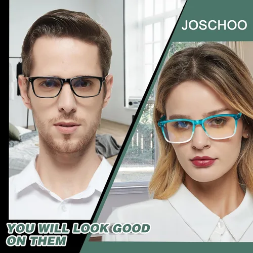 Miniatura 5 de JOSCHOO Paquete de 5 lentes de lectura para hombres y mujeres, bisagras de resorte, anteojos cómodos para leer (5Clours-3, 4.0)
