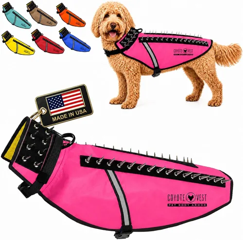 Miniatura 26 de CoyoteVest Chaleco Protector de Arnés para Perro, Accesorios Reflectantes para Perro con Picos para Proteger a tu Mascota de Ataques de Rapaces