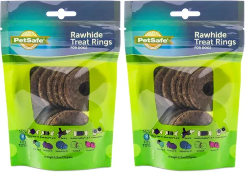 Miniatura 8 de PetSafe - Anillos de piel cruda natural, anillos de juguete para perro, recambios para juguetes de perros pequeños, medianos, grandes y variados