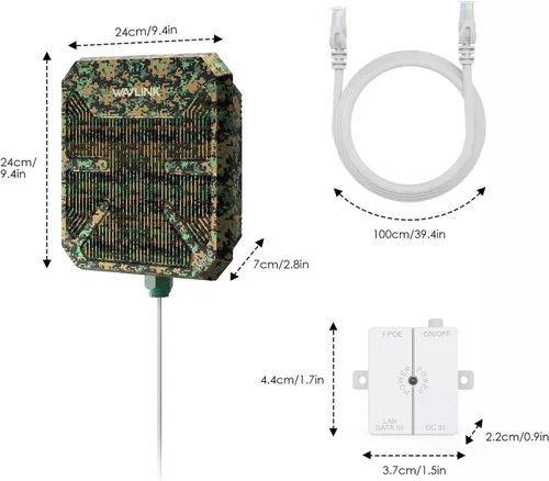 Miniatura 6 de WAVLINK Extensor WiFi 6 para exteriores AX3000, repetidor WiFi de doble banda de largo alcance/punto de acceso inalámbrico/enrutador con transmisión
