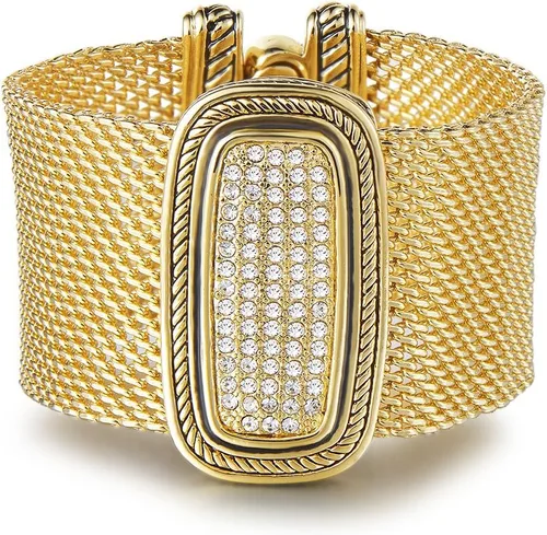 UNY Pulseras de personalidad inspiradas en el diseñador de cristales de pavimentación austriacos, joyería antigua