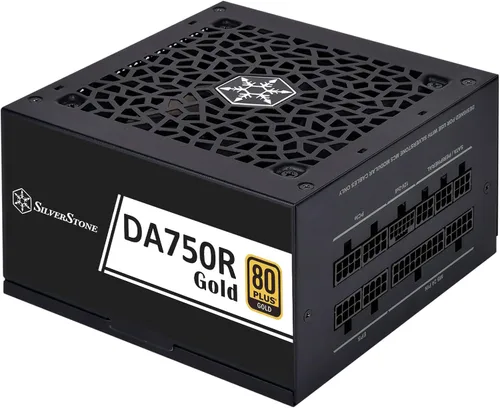 SilverStone Tecnología DA750R Gold 80 Plus Gold 750W ATX 3.0 y PCIe 5.0 Fuente de alimentación, SST-DA750R-GMA (SST-AX0750MCGD-C)