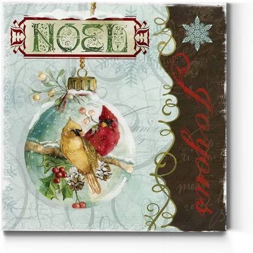 Miniatura 16 de Renditions Gallery Arte de pared de Doce días de Navidad, cuatro pájaros cantores, bonita obra de arte de invierno, decoración de canción navideña