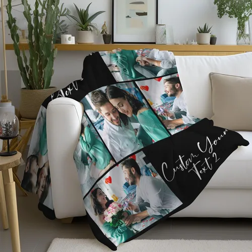 Miniatura 2 de Manta personalizada para adultos, manta de fotos personalizada para parejas, familia, niños, mascotas, regalo para cumpleaños, aniversario, Navidad
