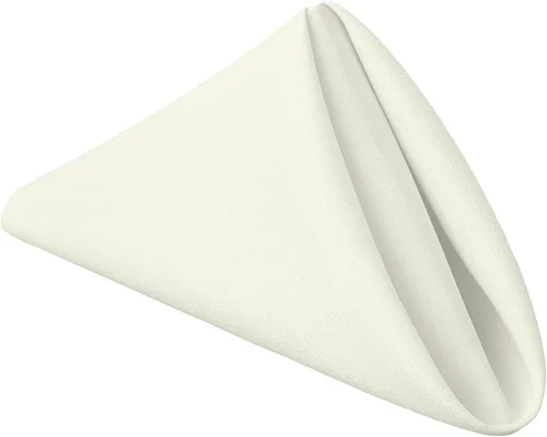 Miniatura 9 de Pomp Servilleta de tela de poliéster beige de 17 x 17 pulgadas (paquete de 12) Tela de fácil cuidado resistente a las arrugas y a las manchas