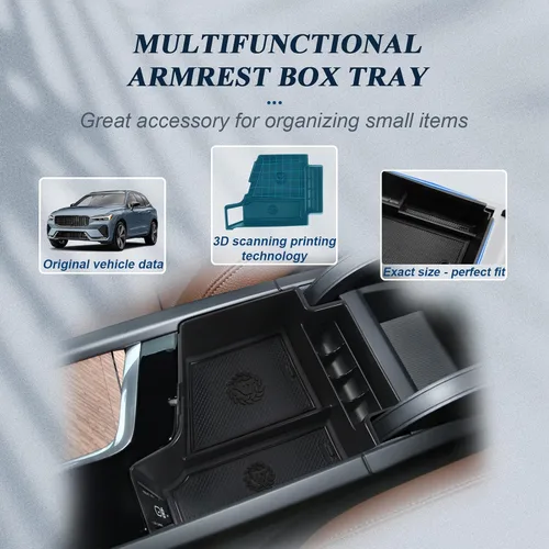 Miniatura 2 de BIBIBO 2023 2024 XC60 XC90 S90 V90 Organizador de Consola Central para Volvo XC60 V60 S60 S90 V90 XC90 de 2018-2023 2024 Caja de Almacenamiento