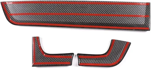 Miniatura 7 de YIWANG Cubierta de panel de decoración de consola central de fibra de carbono 100% real, 3 piezas para Porsche Panamera 2017-2020, accesorios