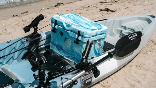 Miniatura 6 de BKC Enfriador aislado rotomoldeado de 20L/45L, enfriador de hielo de 3 días, hielera ideal para pesca, canotaje, barbacoa, camping, pincnic y otras