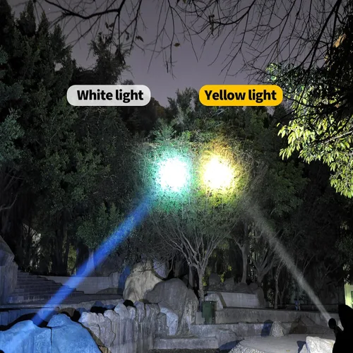 Miniatura 7 de Kitness Foco de mano de alta potencia, linternas LED recargables, reflectores impermeables, superbrillantes, Coon, luces de caza, linterna de K611