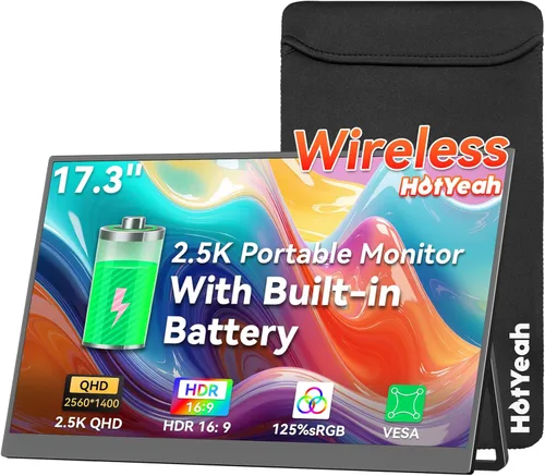 Miniatura 11 de HotYeah Monitor portátil, 15.6 pulgadas 1080P FHD monitor para laptop USB-C HDMI pantalla externa de computadora HDR FreeSync IPS con soporte